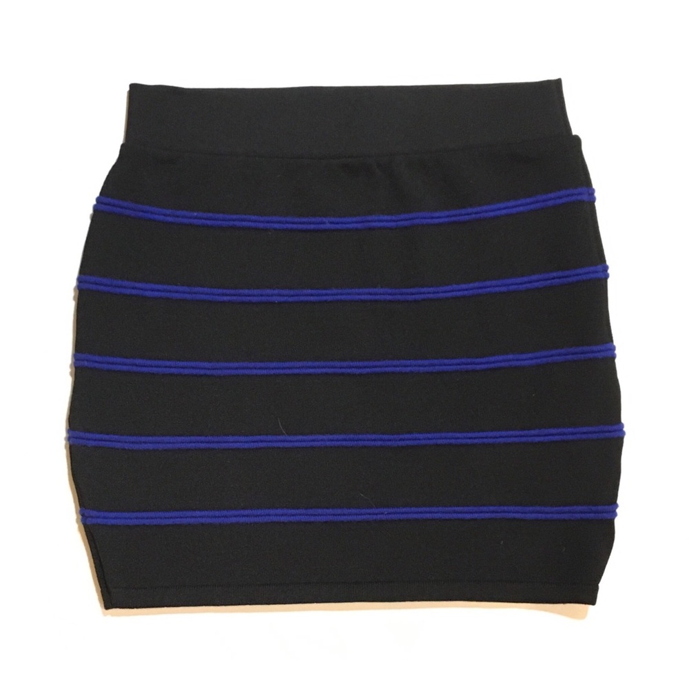 Wishlist Blue and Black Striped Skirt